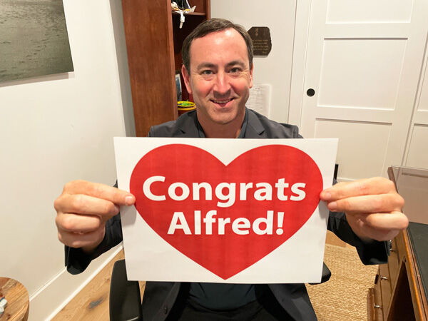 Adam Pick Congratulating Baby Alfred