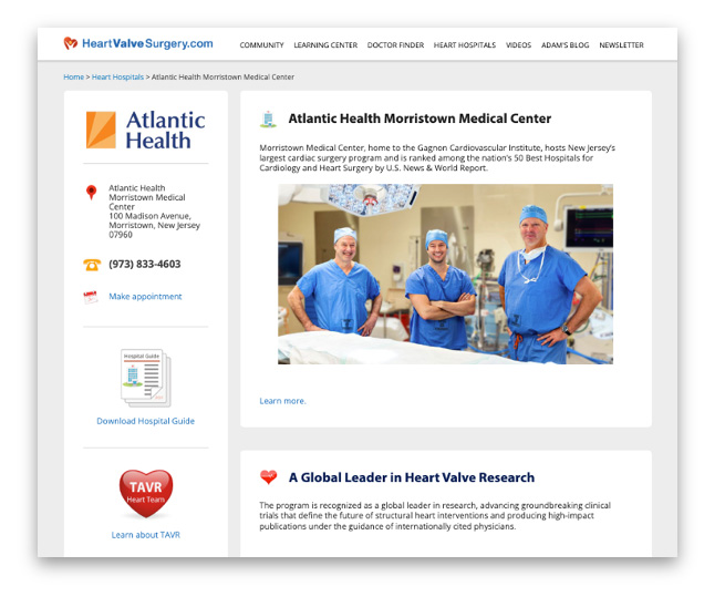Atlantic Health Morristown Heart Valve Doctors