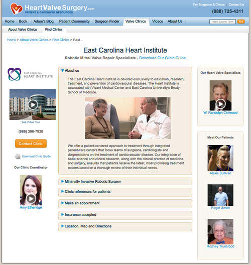 East Carolina Heart Institute - Heart Valve Clinic Microsite