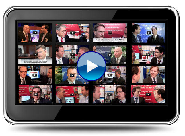iPad with educational videos about heart valve disease