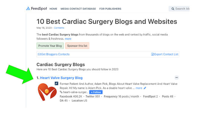 HeartValveSurgery.com Top Cardiac Website & Blog