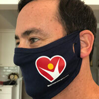 Adam Pick Wearing HeartValveSurgery.com Logo Mask