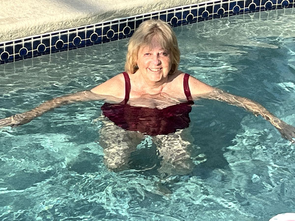 Patient Swimming 5 weeks after heart surgery