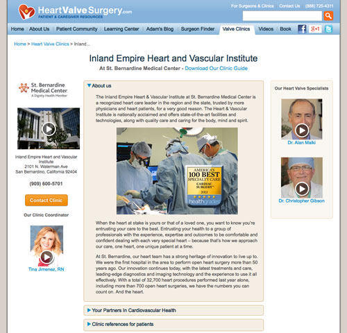 St. Bernardine Heart Valve Clinic Microsite