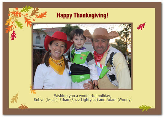 Thanksgiving Card With Leaves