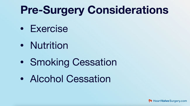 ERAS Cardiac Pre-Surgery Considerations