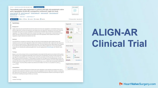 Align AR Clinical Trials with TAVR