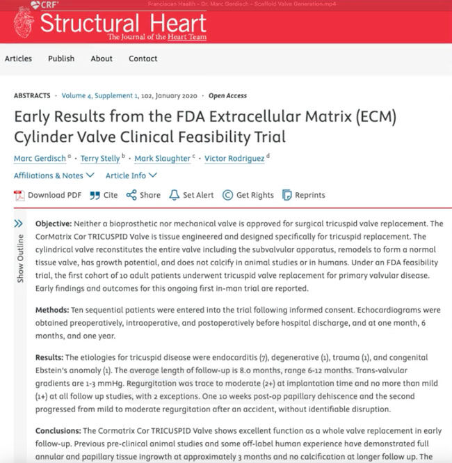 Extracellular Research Paper by Dr. Marc Gerdisch
