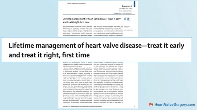 Lifetime Management of Heart Valve Disease