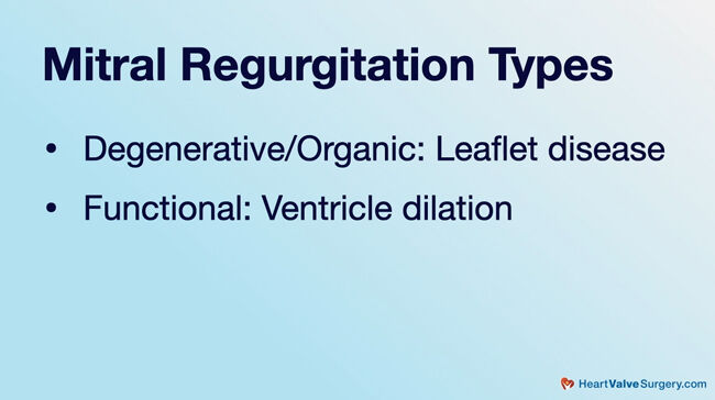 Types of Mitral Regurgitation