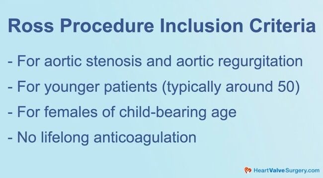 Ross Procedure Inclusion Criteria
