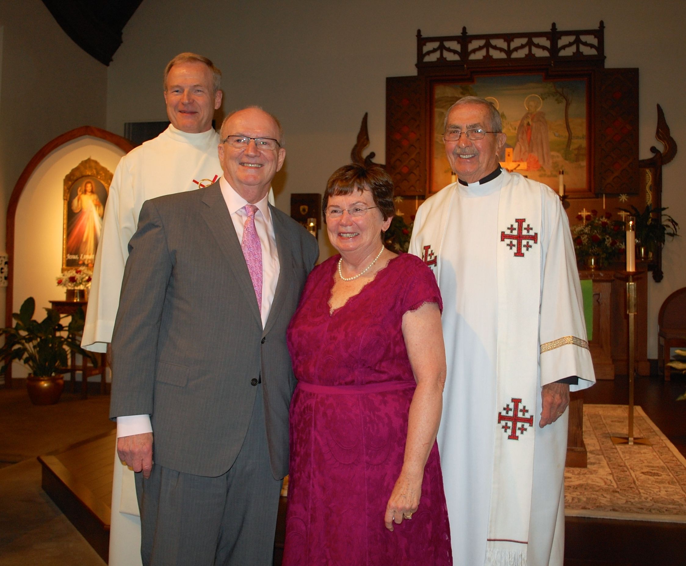 Our 50th Wedding Anniversary and renewal of our vows with my Deacon brother and the priest who married us.